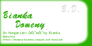 bianka domeny business card