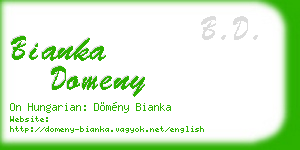 bianka domeny business card